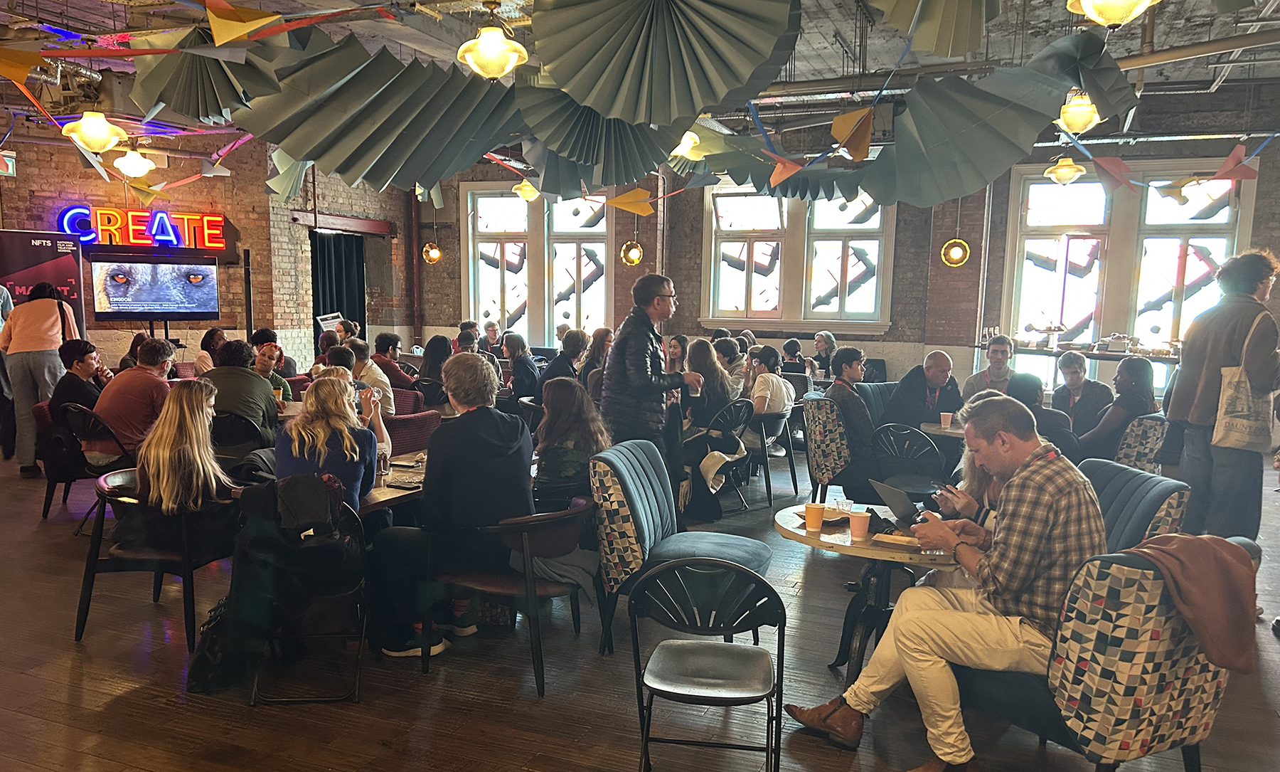 Busy cafe filled with students